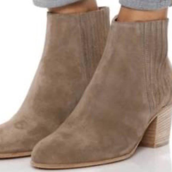 Vince Haider Suede Ankle Boots Taupe/Tan 8.5 NWOT - Picture 12 of 12